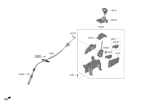 2022 Kia Seltos Shift Lever Control Diagram