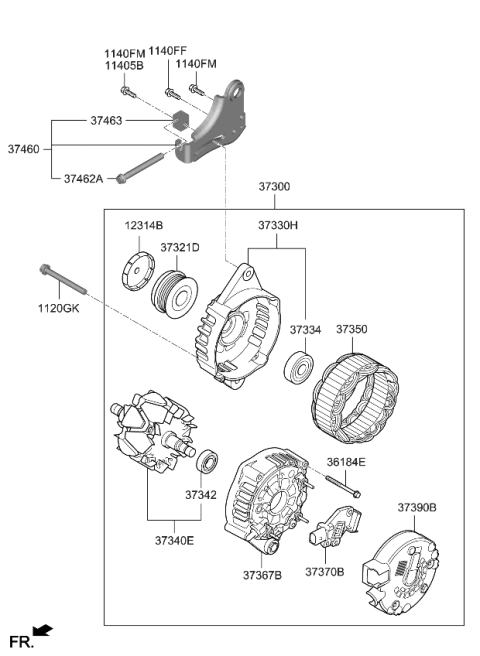 2024 Kia Seltos Alternator Diagram 1