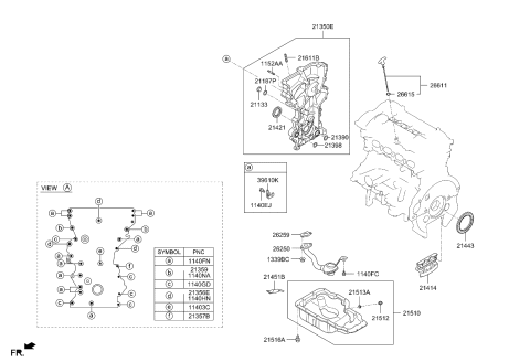 2021 Kia Seltos Seal-Oil Rear Diagram for 214432E110