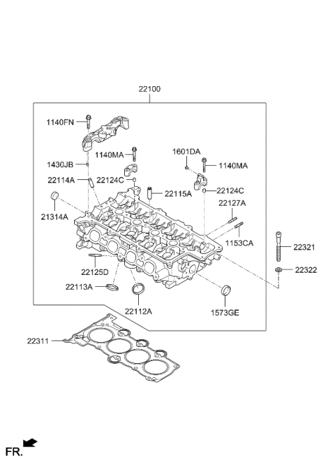 2021 Kia Seltos Cylinder Head Diagram 1