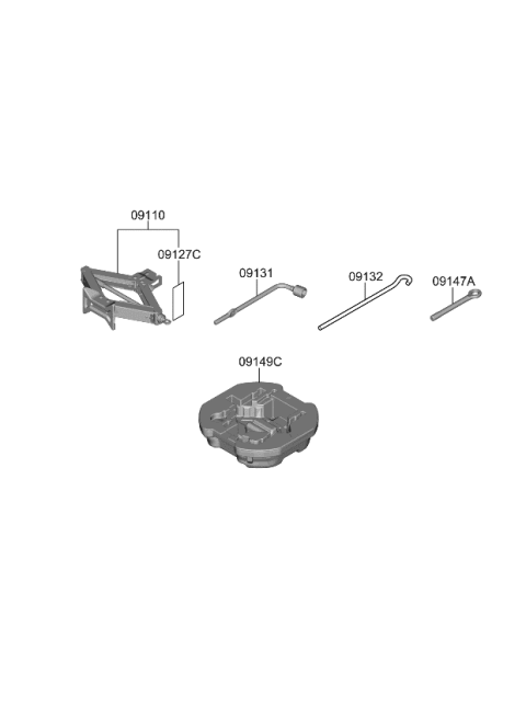 2023 Kia Seltos Case-Tool Diagram for 09149Q5900