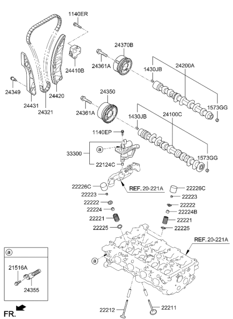 2022 Kia Seltos Camshaft & Valve Diagram 1