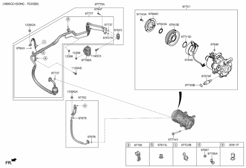 2023 Kia Seltos Air Condition System-Cooler Line Diagram 1