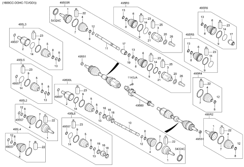 2024 Kia Seltos Boot Kit-Wheel Side Diagram for 495L4Q5210