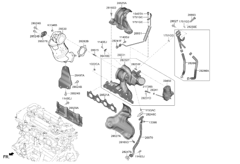 2023 Kia Seltos Stay Diagram for 285272B800