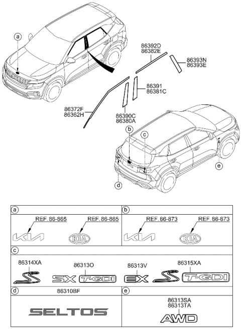 2021 Kia Seltos Black Tape-Rr Dr Fr Diagram for 77511Q5000