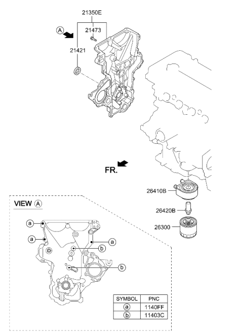 2022 Kia Seltos Front Case & Oil Filter Diagram 1