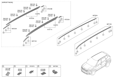 2024 Kia Seltos Rr End Piece-Roof Ml Diagram for 87234Q5000