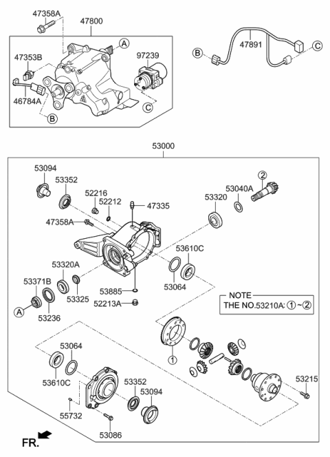 2024 Kia Seltos Coupling Assembly-4WD Diagram for 478003B700