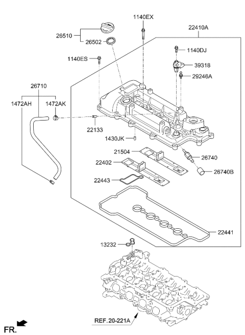 2022 Kia Seltos Rocker Cover Diagram 1