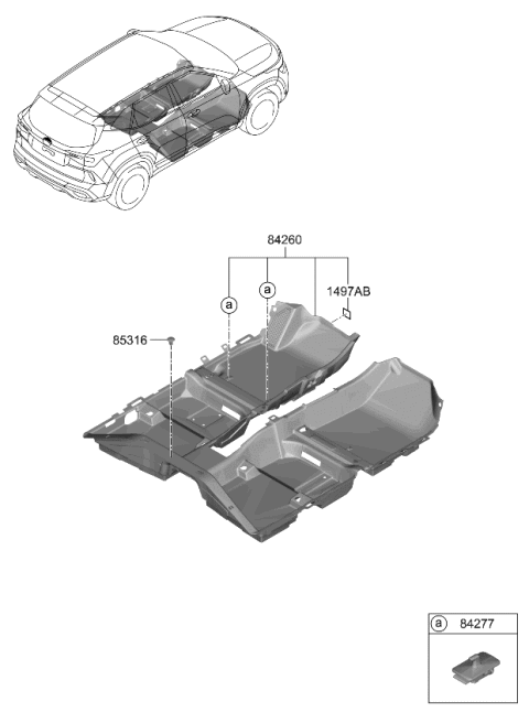 2023 Kia Seltos Covering-Floor Diagram