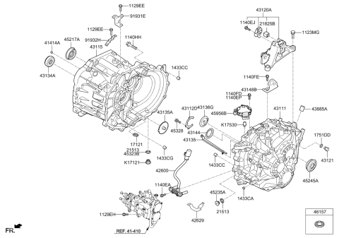 2022 Kia Seltos Seal-Oil Diagram for 431342A011