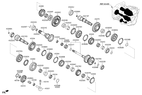 2024 Kia Seltos Bearing Diagram for 432862A000