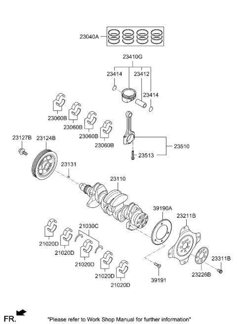2021 Kia Seltos Crankshaft & Piston Diagram 2