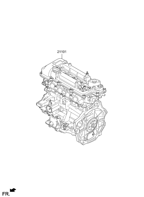 2022 Kia Seltos Engine Assembly-Sub Diagram for 1B1812BH00