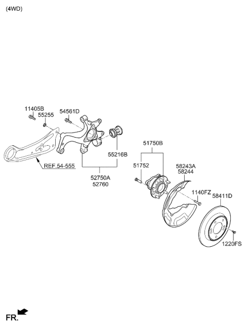 2021 Kia Seltos Carrier Assembly-Rear Ax Diagram for 52711Q5600