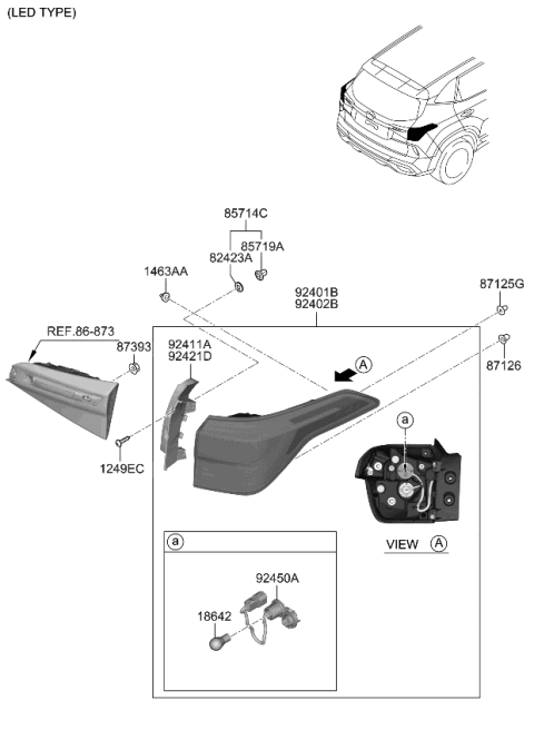 2022 Kia Seltos Rear Combination Lamp Diagram 2