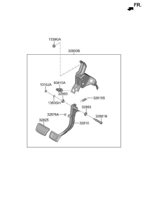 2022 Kia Seltos Brake & Clutch Pedal Diagram