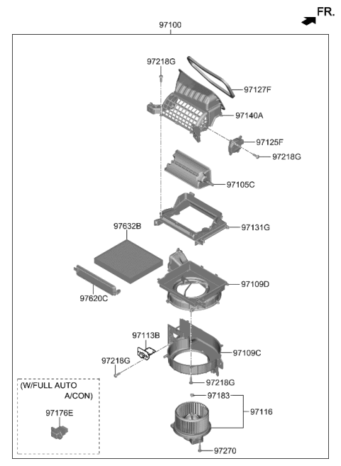 2021 Kia Seltos Cover Assembly-Air FILTE Diagram for 97129J9000