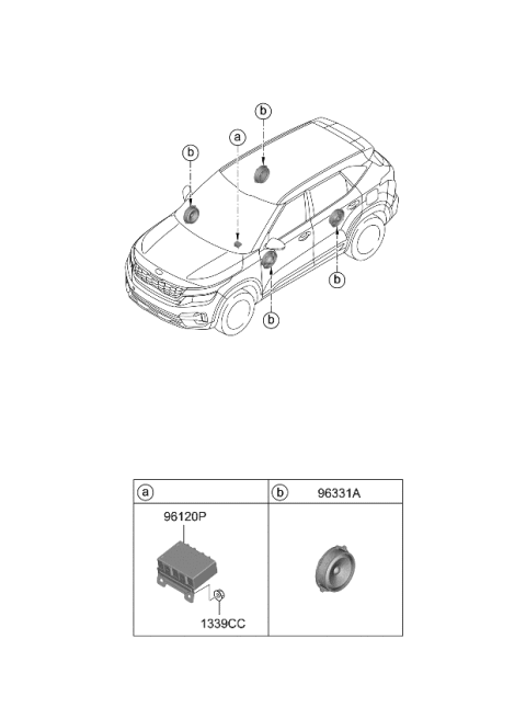 2023 Kia Seltos Speaker Diagram 1