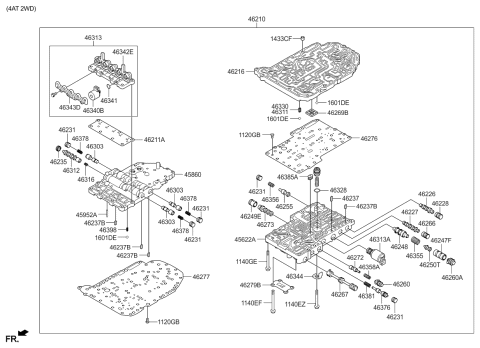 2010 Kia Forte Koup Transmission Valve Body Diagram 2