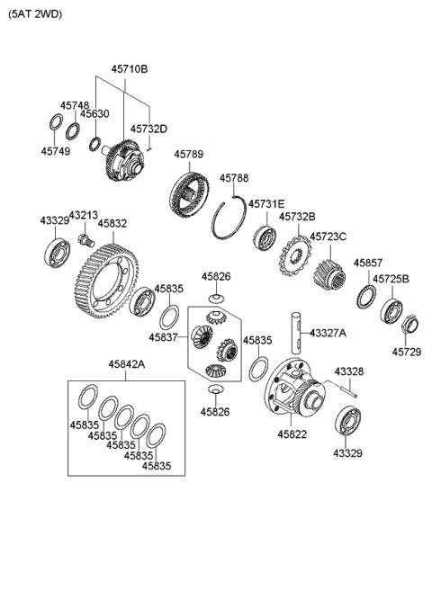 2011 Kia Forte Transaxle Gear-Auto Diagram 7