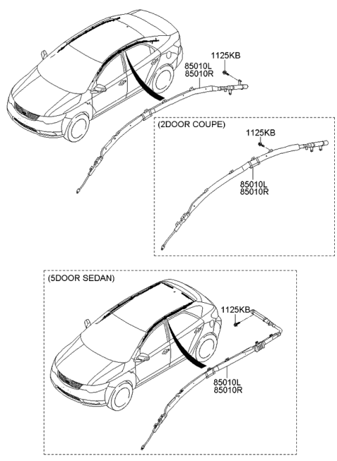 2013 Kia Forte Sunvisor & Head Lining Diagram 5