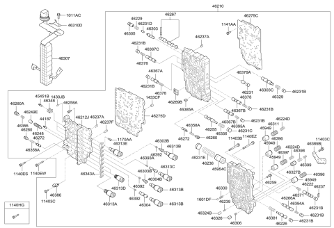 2012 Kia Forte Transmission Valve Body Diagram 1