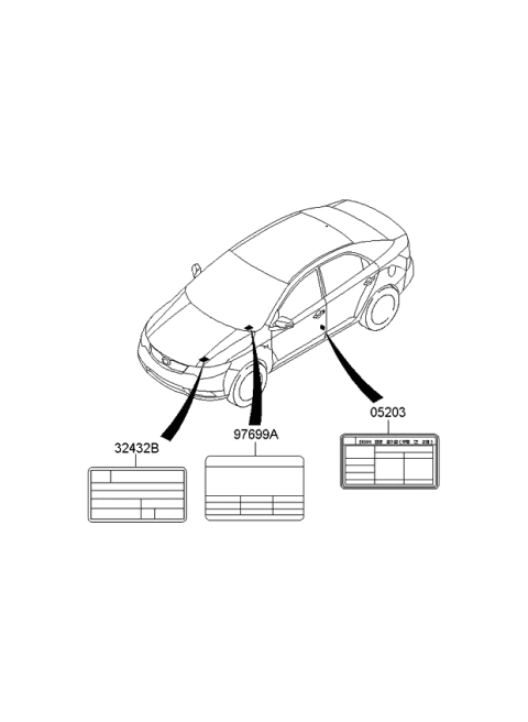 2013 Kia Forte Label Diagram 1