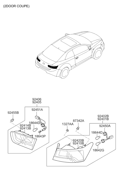 2013 Kia Forte Koup Rear Combination Lamp Diagram 1