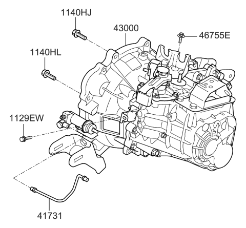 2012 Kia Forte Transaxle Assy-Manual Diagram 1