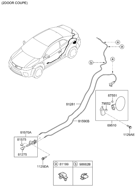 2009 Kia Forte Fuel Filler Door Diagram 2