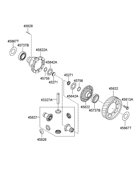 2013 Kia Forte Koup Transaxle Gear-Auto Diagram 4