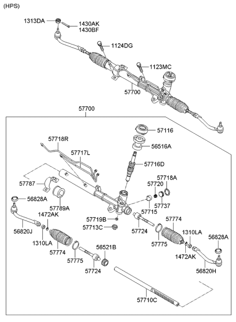 2013 Kia Forte Koup Power Steering Gear Box Diagram 1