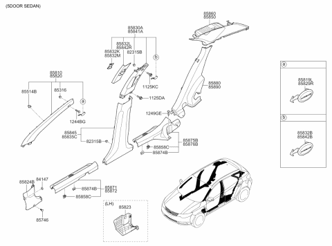 2012 Kia Forte Interior Side Trim Diagram 3