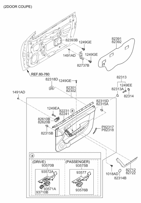 2012 Kia Forte Trim-Front Door Diagram 3