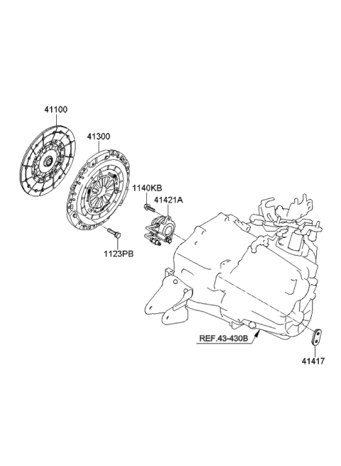 2009 Kia Forte Koup Clutch & Release Fork Diagram 3