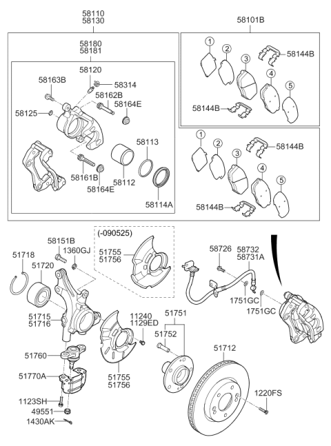 2013 Kia Forte Front Axle Diagram