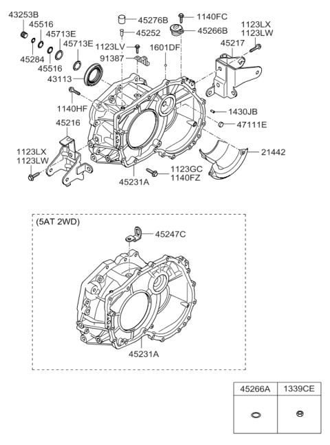 2012 Kia Forte Koup Auto Transmission Case Diagram 3