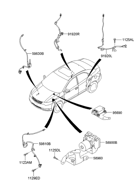 2011 Kia Forte Koup Hydraulic Module Diagram