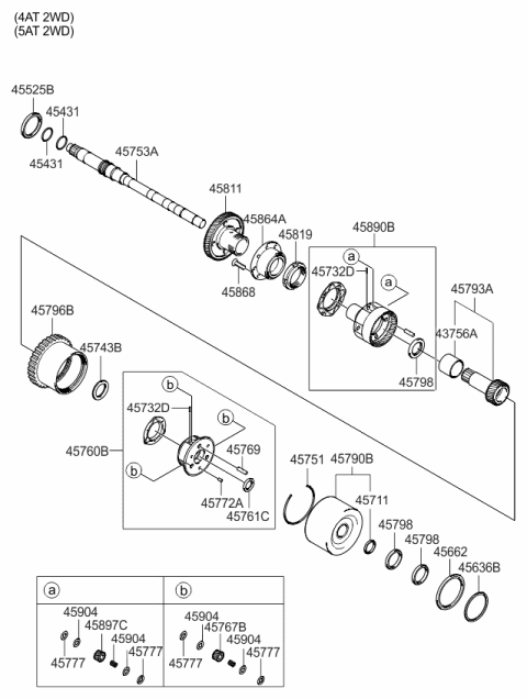 2011 Kia Forte Koup Transaxle Gear-Auto Diagram 3