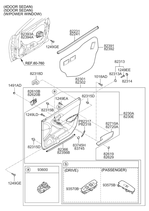2010 Kia Forte Koup Front Door Inside Handle Assembly, Right Diagram for 826201M010WK