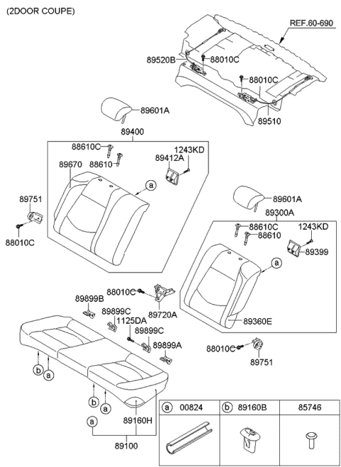 2012 Kia Forte Koup Rear Seat Diagram 3