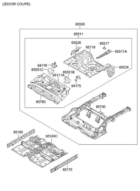 2010 Kia Forte Koup Panel-Floor Diagram 2