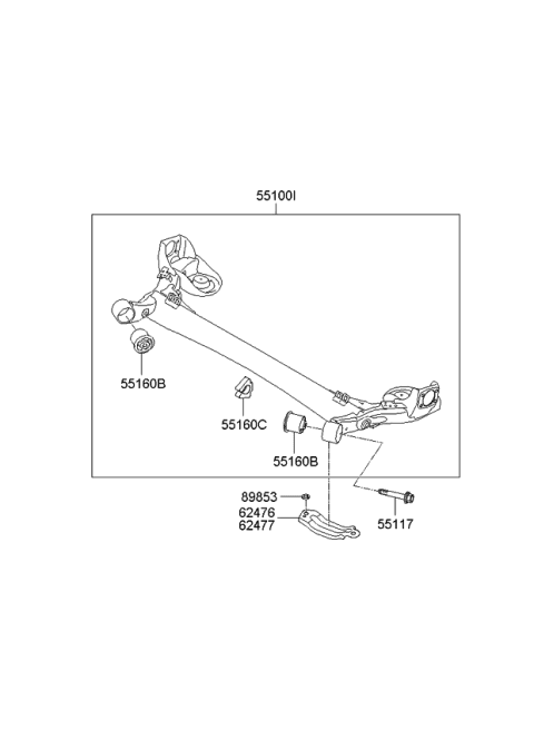 2013 Kia Forte Rear Suspension Control Arm Diagram