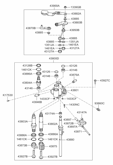 2009 Kia Forte Koup Gear Shift Control-Manual Diagram 6