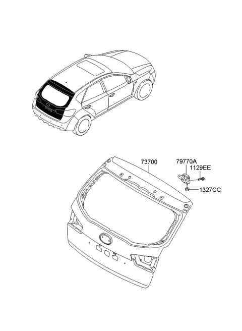 2010 Kia Forte Tail Gate Diagram