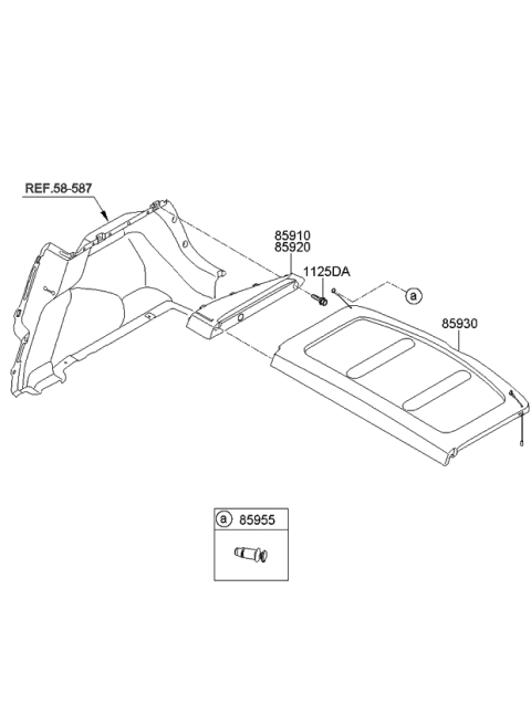 2009 Kia Forte Koup Covering-Shelf Diagram