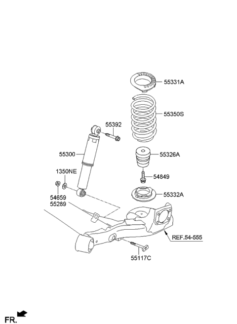 2010 Kia Forte Rear Shock Absorber & Spring Diagram