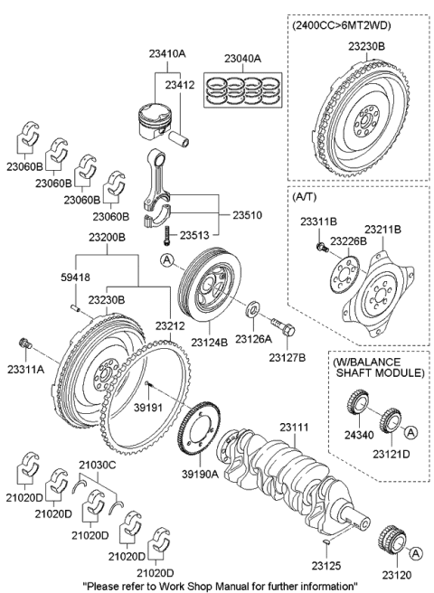 2011 Kia Forte Koup Crankshaft & Piston Diagram 2